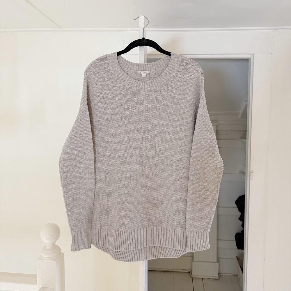 Gap Stitchy Oversized Pullover Sweater in Light Heather Grey - Picture 5 of 8
